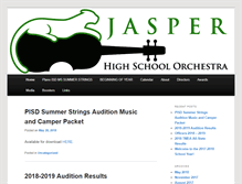 Tablet Screenshot of jasperorchestra.com